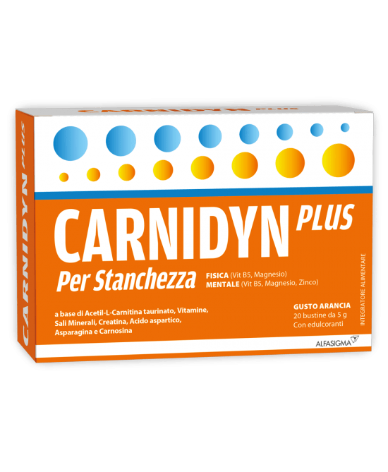 CARNIDYN PLUS 20 BUSTINE DA 5 G GUSTO ARANCIA - farmaster.it