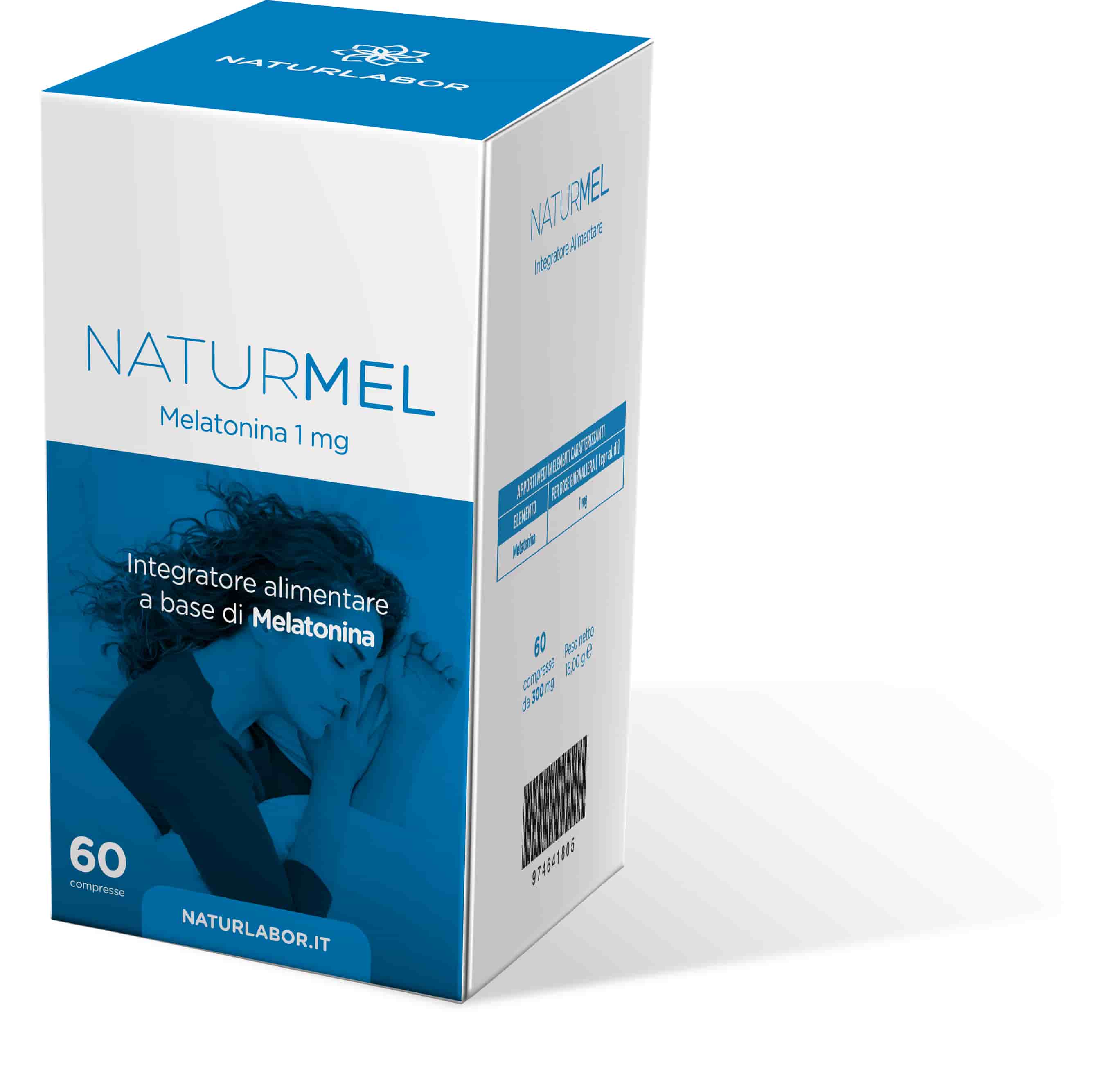 NATURMEL MELATONINA 60 COMPRESSE NATURLABOR - farmaster.it