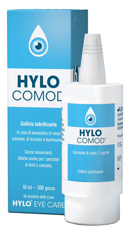 HYLO-COMOD GOCCE OCULARI IALURONATO DI SODIO 0,1%  FLACONCINO 10 ML - farmaster.it