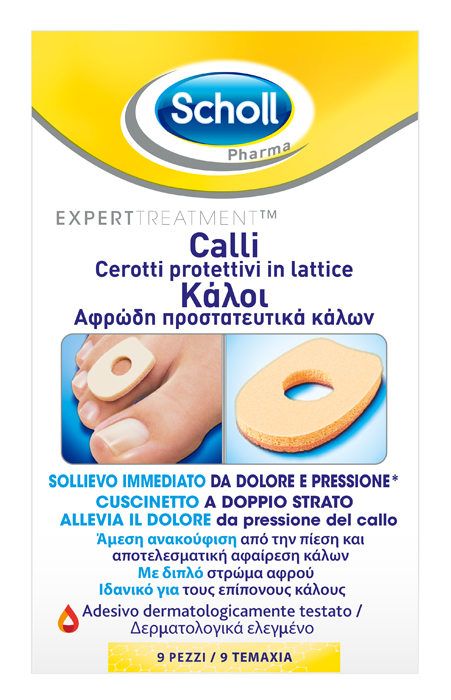 CEROTTO PROTETTIVO PER CALLI SCHOLL IN LATTICE 9 PEZZI - farmaster.it