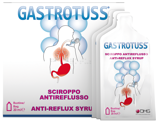 SCIROPPO ANTIREFLUSSO GASTROTUSS 25 BUSTINE MONODOSE 20 ML - farmaster.it
