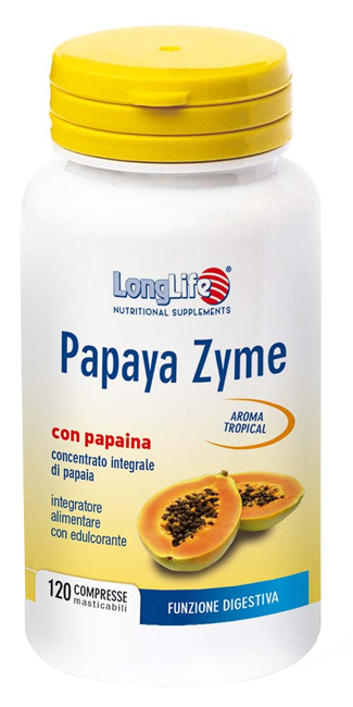 LONGLIFE PAPAYA ZYME 120 COMPRESSE MASTICABILI - farmaster.it