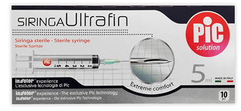 SIRINGA PIC ULTRAFINE 5 ML AGO 14 10 PEZZI - farmaster.it