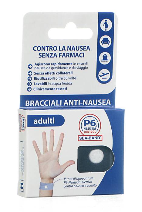 BRACCIALE ANTI NAUSEA PER ADULTI P6 NAUSEA CONTROL 2 PEZZI - farmaster.it