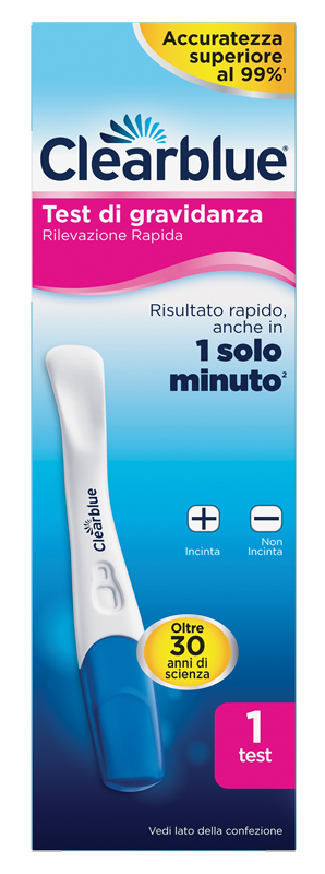 TEST DI GRAVIDANZA CLEARBLUE RILEVAZIONE RAPIDA 1 PEZZO - farmaster.it