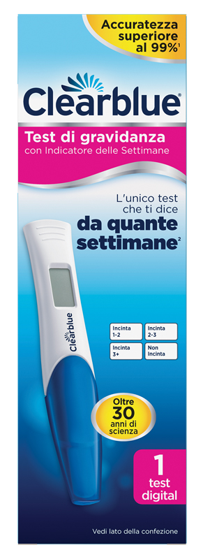 TEST DI GRAVIDANZA CLEARBLUE CON INDICATORE DELLE SETTIMANE 1 PEZZO - farmaster.it