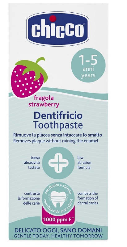 CHICCO DENTIFRICIO FRAGOLA 50 ML 12M+ CON FLUORO - farmaster.it