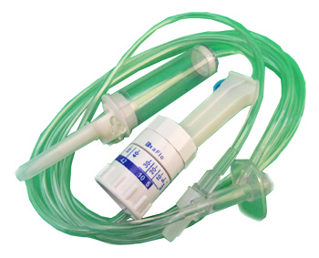 DEFLUSSORE CON REGOLATORE DI FLUSSO A GRAVITA' CON PERFORATORE 5/250ML - farmaster.it