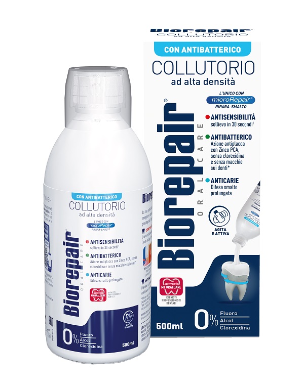 BIOREPAIR ORAL CARE COLLUTORIO ALTA INTENSITA' 3IN1 ANTISENSIBILITA', ANTIBATTERICO, ANTICARIE 500 ML - farmaster.it