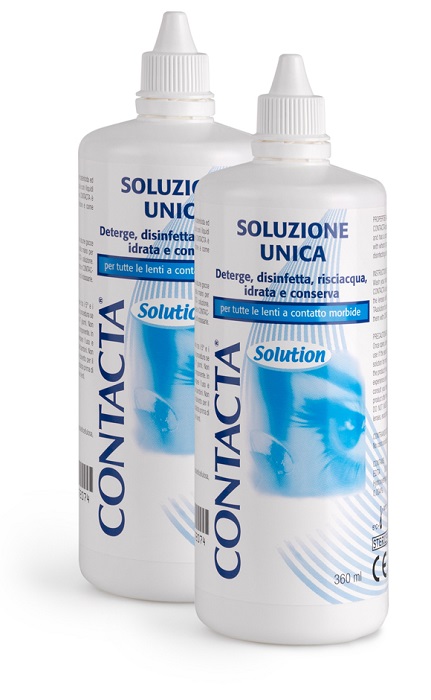 SOLUZIONE PER LENTI A CONTATTO CONTACTA 2 PEZZI 360 ML - farmaster.it