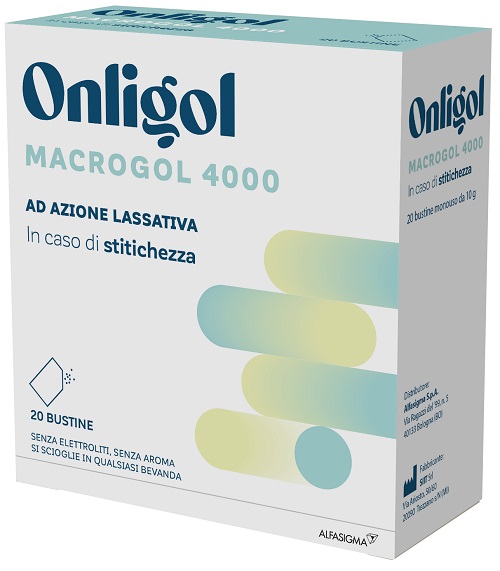 ONLIGOL MACROGOL 4000 20 BUSTINE 10 G SENZA ZUCCHERO - farmaster.it