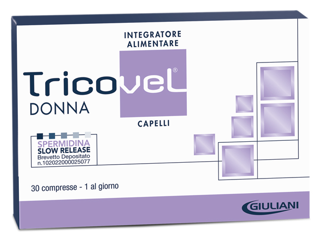 TRICOVEL DONNA INTEGRATORE ALIMENTARE CON NUTRIENTI SPECIFICI PER CAPELLI 30 COMPRESSE - farmaster.it