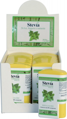 STEVIA EDULCORANTE 200 COMPRESSE DISPLAY CONTENENTE 14 DISPENSER - farmaster.it