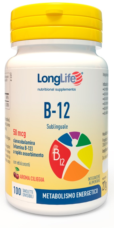 LONGLIFE B12 50MCG SUBLINGUALE 100 TAVOLETTE - farmaster.it