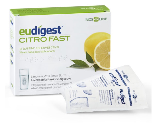 BIOSLINE EUDIGEST CITRO FAST 12 BUSTINE EFFERVESCENTI - farmaster.it