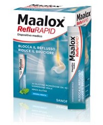 SOSPENSIONE ORALE MAALOX REFLURAPID 20 BUSTINE MONODOSE DA 10 ML - farmaster.it