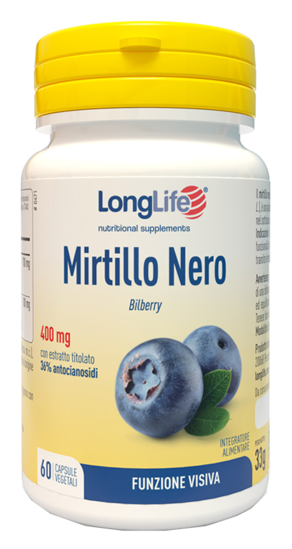 LONGLIFE MIRTILLO NERO 60 CAPSULE VEGETALI - farmaster.it