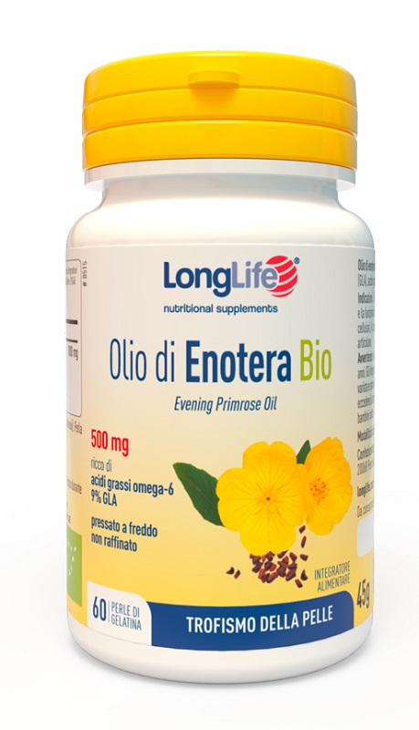 LONGLIFE OLIO ENOTERA BIO 500 MG 60 PERLE IN GELATINA - farmaster.it