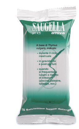 SAUGELLA ATTIVA SALVIETTINE 15 BUSTINE - farmaster.it