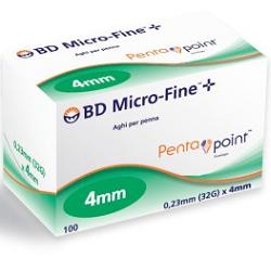 AGO PER PENNA DA INSULINA BD MICROFINE PENTAPOINT GAUGE 32 4 MM 100 PEZZI - farmaster.it
