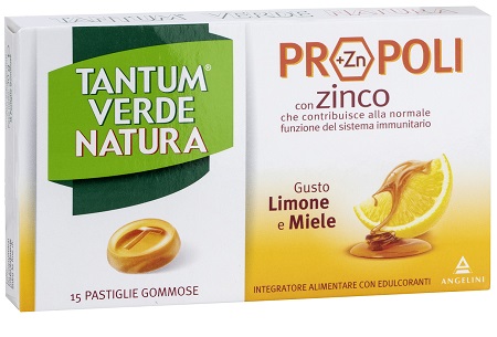 TANTUM VERDE NATURA 15 PASTIGLIE GOMMOSE LIMONE & MIELE - farmaster.it