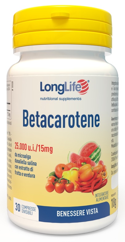 LONGLIFE BETACAROTENE 25000 UI 30 COMPRESSE - farmaster.it
