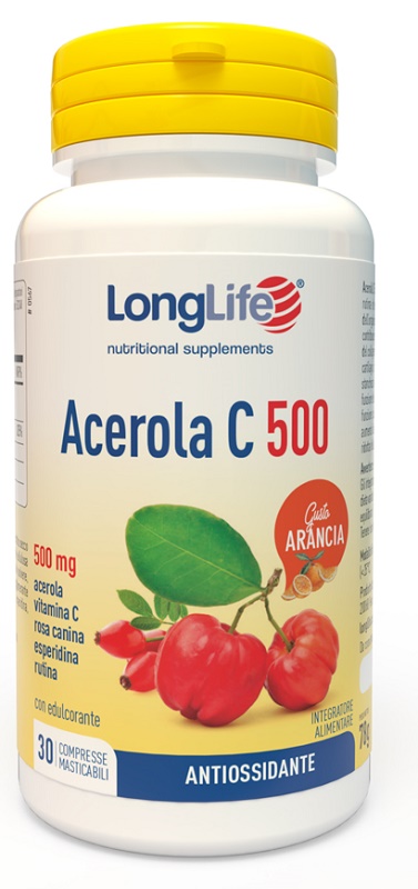 LONGLIFE ACEROLA C500 ARANCIA 30 COMPRESSE MASTICABILI - farmaster.it