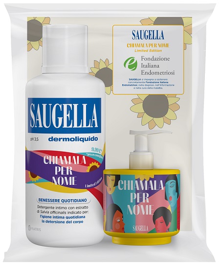 SAUGELLA BUNDLE DERMOLIQUIDO CHIAMALA PER NOME ENDOMETRIOSI PH 3,5 DETERGENTE INTIMO BENESSERE QUOTIDIANO 500ML + 150ML ACTI 3 IN OMAGGIO - farmaster.it
