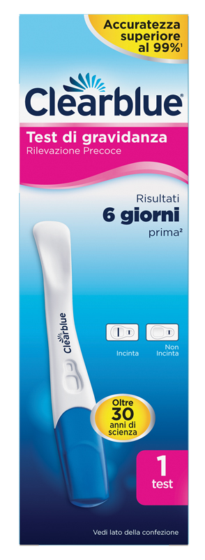 TEST DI GRAVIDANZA CLEARBLUE RILEVAZIONE PRECOCE 1 PEZZO - farmaster.it