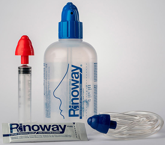 RINOWAY DOCCIA PER IRRIGAZIONE NASALE + 15 SALI ISOTONICI - farmaster.it