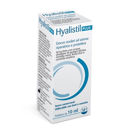 GOCCE OCULARI HYALISTIL PLUS ACIDO IALURONICO 0,4% ACQUA DISTILLATA DI GINKGO BILOBA + MIRTILLO NERO + FINOCCHIO + CENTELLA ASIATICA 10 ML - farmaster.it