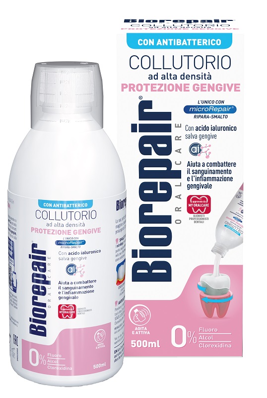 BIOREPAIR ORAL CARE COLLUTORIO ALTA INTENSITA' CON ANTIBATTERICO PROTEZIONE GENGIVE 500 ML - farmaster.it
