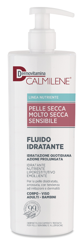 DERMOVITAMINA CALMILENE FLUIDO IDRATANTE PER PELLE SECCA, MOLTO SECCA E SENSIBILE 500 ML - farmaster.it