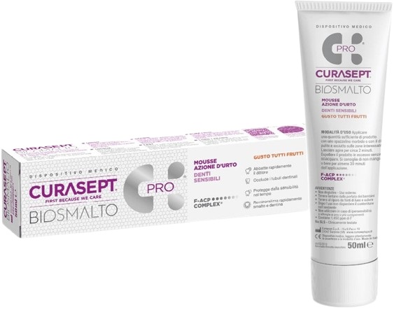 CURASEPT BIOSMALTO MOUSSE DENTI SENSIBILI 50 ML - farmaster.it