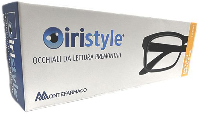 OCCHIALE DA LETTURA PREMONTATO IRISTYLE EVO TOUCH CRYSTAL BLACK 3,5 - farmaster.it