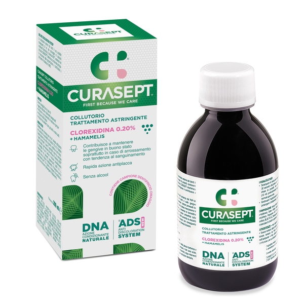 CURASEPT COLLUTORIO ADS DNA TRATTAMENTO ASTRINGENTE 200 ML + CAMPIONE OMAGGIO DENTIFRICIO ASTRINGENTE 6 ML - farmaster.it