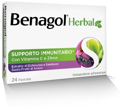BENAGOL HERBAL FRUTTI DI BOSCO 24 PASTIGLIE - farmaster.it