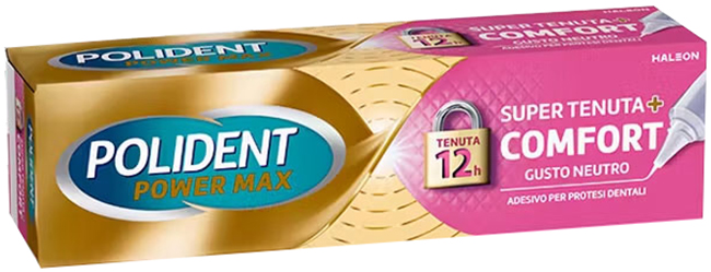 CREMA ADESIVA PROTESI DENTALI POLIDENT POWER MAX SUPER TENUTA+COMFORT 40 G - farmaster.it