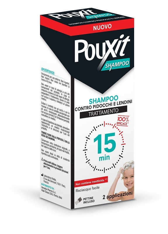 SHAMPOO CONTRO PIDOCCHI E LENDINI POUXIT TRATTAMENTO CON PETTINE INCLUSO 200 ML - farmaster.it