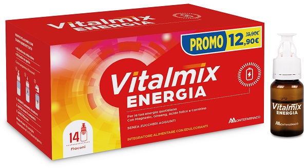 VITALMIX ENERGIA 14 FLACONCINI DA 10 ML PROMO CON EDULCORANTI SENZA ZUCCHERI AGGIUNTI GLUTINE E LATTOSIO - farmaster.it